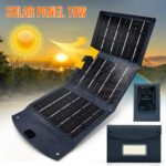 ⁦شاحن الطاقة الشمسية المحمول 10W مع بطارية مدمجة 3000mAh وكشاف LED⁩ - الصورة ⁦5⁩