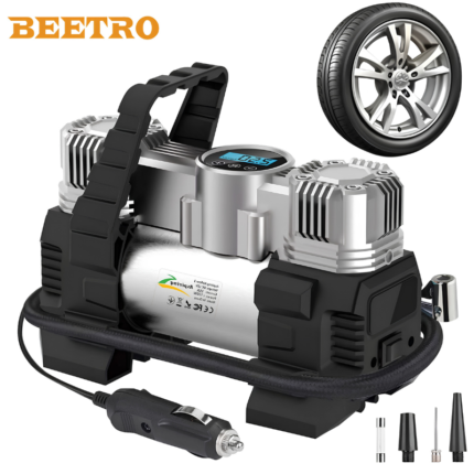 منفاخ إطارات رقمي ذو أسطوانتين BEETRO (12 فولت)